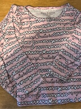 Juicy Couture Pink and White Heart Pajamas